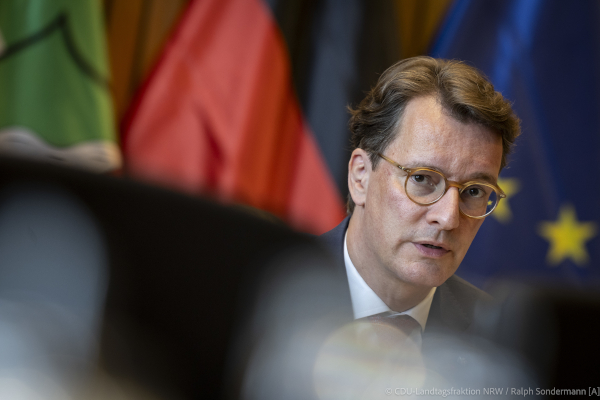 Ministerpr&auml;sident Hendrik W&uuml;st in der CDU-Fraktionssitzung